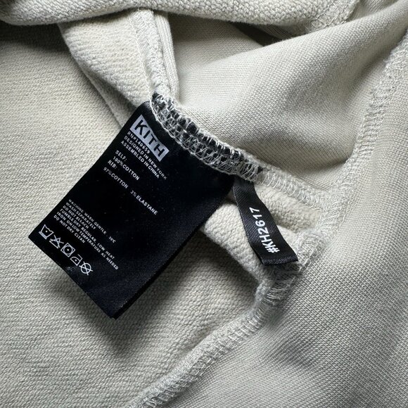 KITH Williams IV Hoodie Half Button Hoodie Mens XL Plaster SS21 - Picture 7 of 12